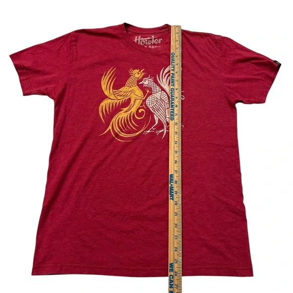 Howler Bros Mens M SS  T-Shirt Crew Neck Duke Riley Fighting Roosters SZ M - Picture 3 of 7